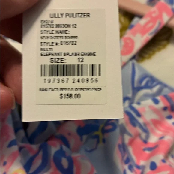 NWT Lilly Pultizer Nemy Skirted Romper •Elephant Splash Engineered• Size 12 - Picture 10 of 10